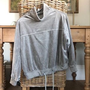 Silence + noise velvet mock neck sweater